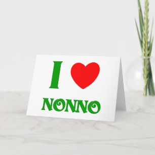 Tarjeta Festiva Amo a Nonno (abuelo italiano)