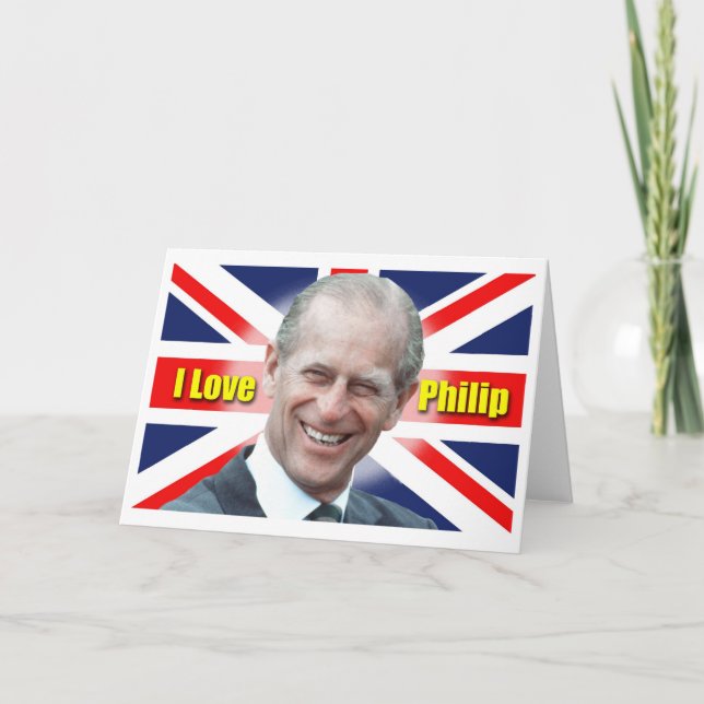 Tarjeta Festiva Amo a Philip (Anverso)