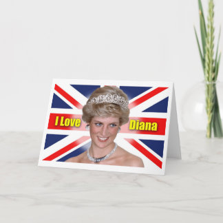 Tarjeta Festiva Amo a princesa Diana