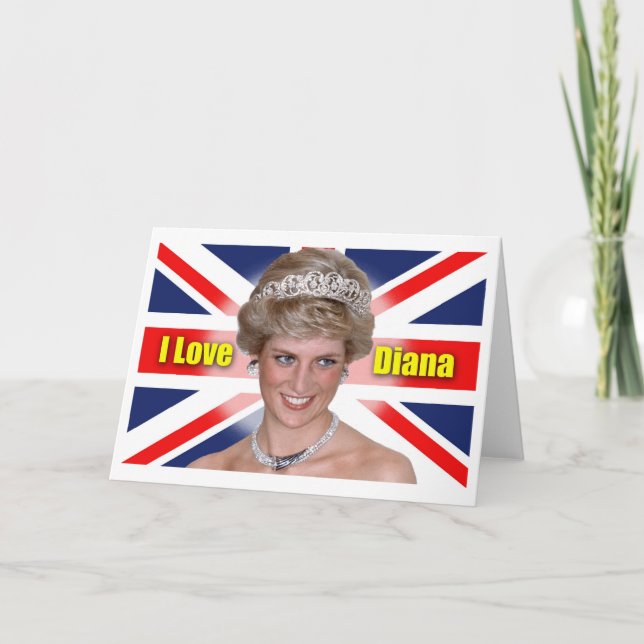 Tarjeta Festiva Amo a princesa Diana (Anverso)