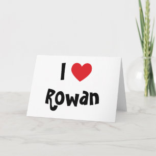 Tarjeta Festiva Amo a Rowan