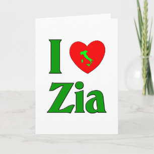 Tarjeta Festiva Amo a Zia (tía italiana)