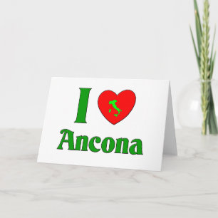 Tarjeta Festiva Amo Ancona Italia