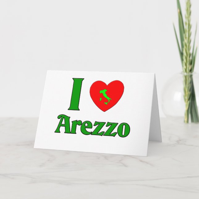 Tarjeta Festiva Amo Arezzo Italia (Anverso)