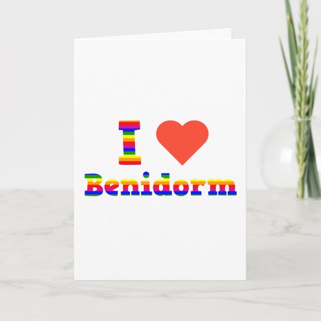 Tarjeta Festiva Amo Benidorm (Anverso)