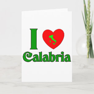 Tarjeta Festiva Amo Calabria Italia
