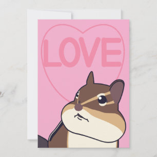 Tarjeta Festiva Amo chipmunk