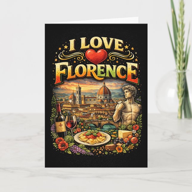 Tarjeta Festiva Amo Florencia (Anverso)