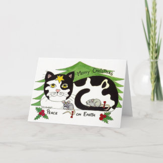 Tarjeta Festiva Amo gatos
