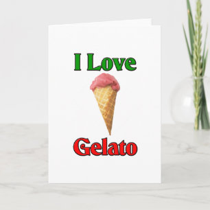 Tarjeta Festiva Amo Gelato (el helado italiano)