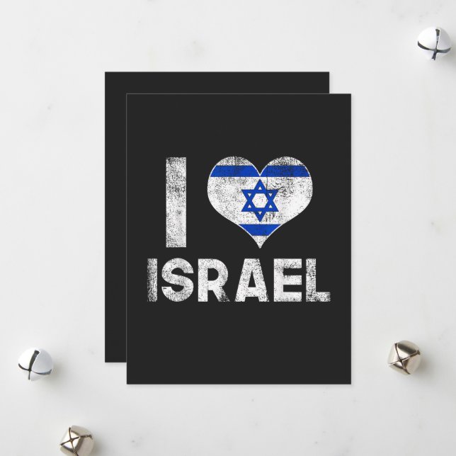 Tarjeta Festiva Amo Israel (Anverso/Reverso In Situ)