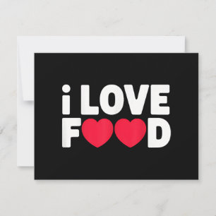 Tarjeta Festiva Amo la comida Regalo divertido para hombres amante