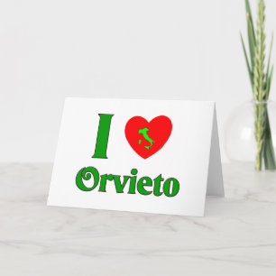 Tarjeta Festiva Amo Orvieto Italia