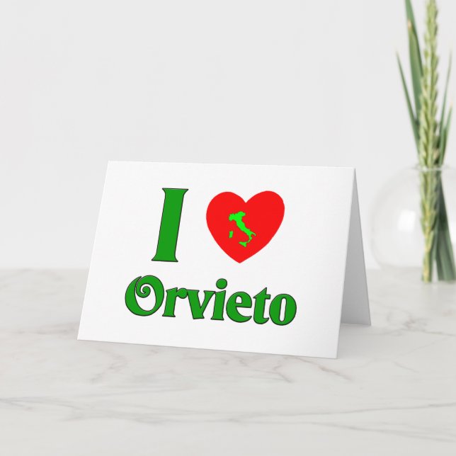 Tarjeta Festiva Amo Orvieto Italia (Anverso)