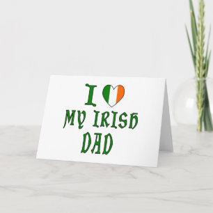 Tarjeta Festiva Amo Papá Irlandés