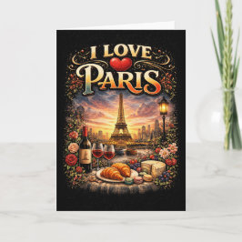 Tarjeta Festiva Amo París
