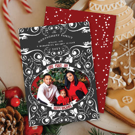 Tarjeta Festiva Amo paz alegría Art Nouveau Floral Flourifoto