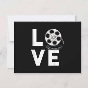 Tarjeta Festiva Amo Películas Cinéfilo Amante Del Cine Fanático De