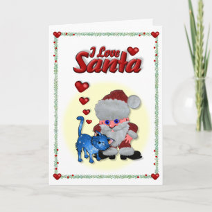 Tarjeta Festiva Amo Santa