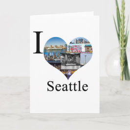 Tarjeta Festiva Amo Seattle