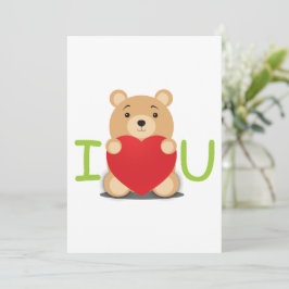 Tarjeta Festiva Amo U Taddy