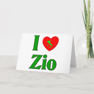 Tarjeta Festiva Amo Zio (el tío italiano)