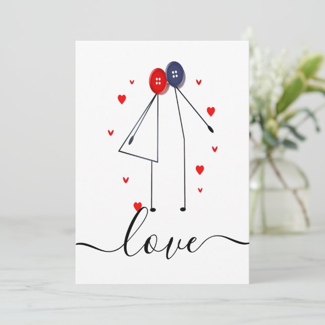 Tarjeta Festiva amor (Anverso de pie)