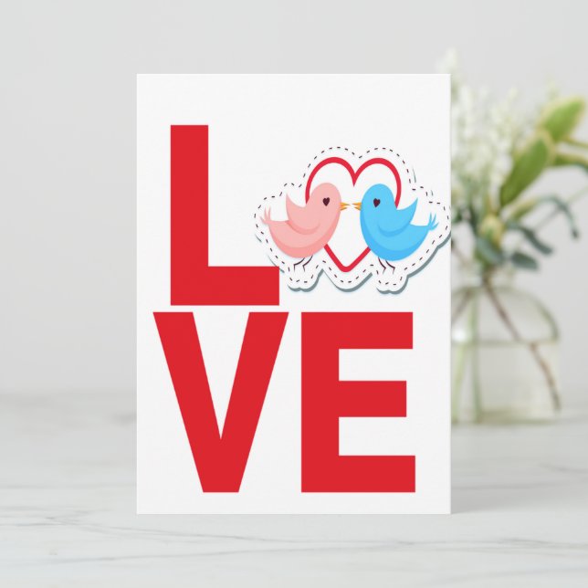 Tarjeta Festiva amor (Anverso de pie)