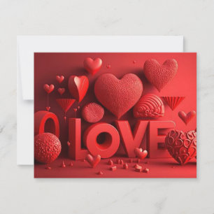 TARJETA FESTIVA AMOR 3D