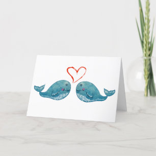 Tarjeta Festiva Amor a la ballena