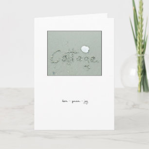 Tarjeta Festiva Amor a la cabaña - Paz - Alegría