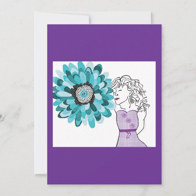 Tarjeta Festiva Amor a las flores (Anverso)