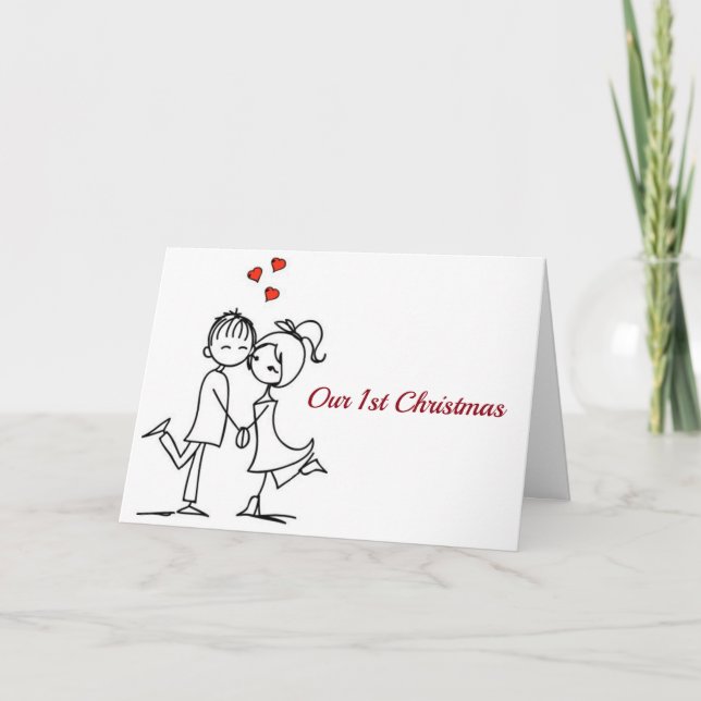 TARJETA FESTIVA ***AMOR A LOS NAVIDADES*** NUESTROS PRIMEROS NAVID (Anverso)