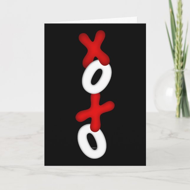 Tarjeta Festiva Amor abrazos y besos San Valentín (Anverso)