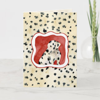 Tarjeta Festiva "Amor adolescente," arte dálmata del perrito de