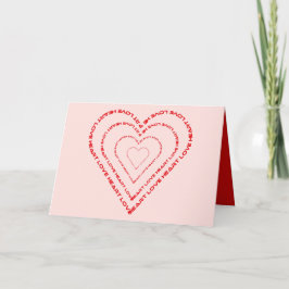 Tarjeta Festiva Amor al corazón de Word /Tu texto