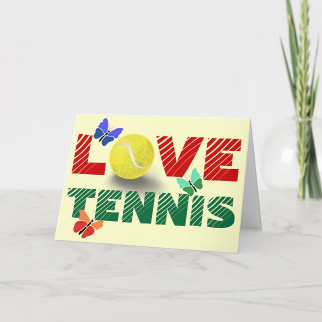 Tarjeta Festiva Amor al tenis (Anverso)