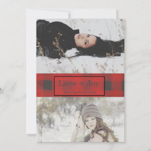 Tarjeta Festiva Amor + Alegría Búfalo Comprobar Dos Foto