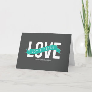 Tarjeta Festiva amor, alegría y paz
