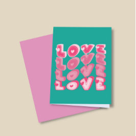 Tarjeta Festiva Amor Amistad San Valentín Familia Saludo