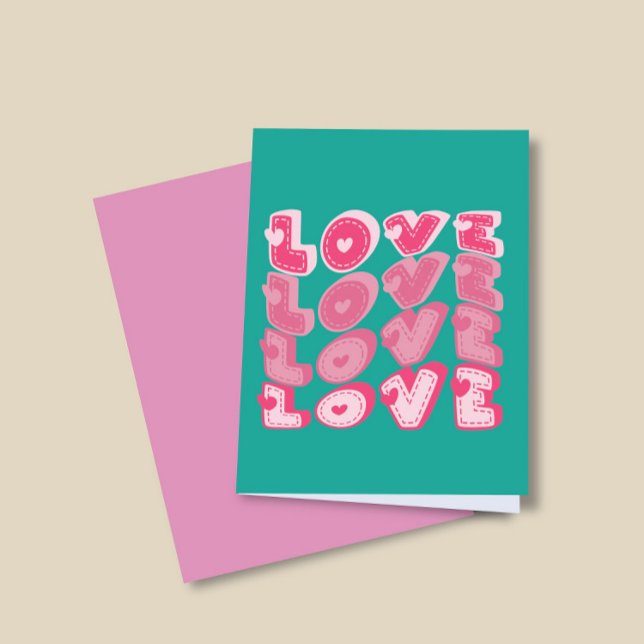 Tarjeta Festiva Amor Amistad San Valentín Familia Saludo (Subido por el creador)