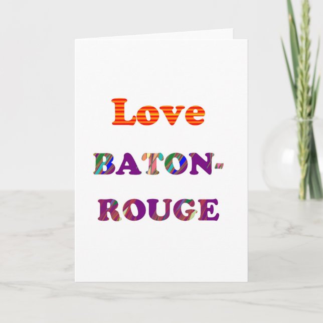 Tarjeta Festiva Amor BATON ROUGE Luisiana (Anverso)