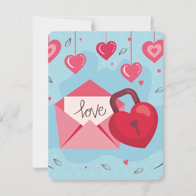 Tarjeta Festiva Amor bloqueado (Anverso)