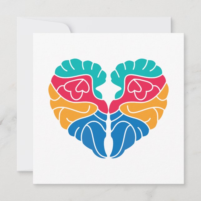 Tarjeta Festiva Amor con cerebro (Anverso)
