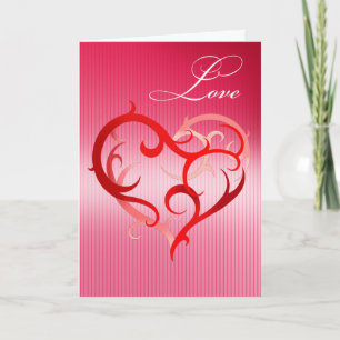 Tarjeta Festiva Amor - corazón de Curlique