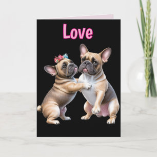 Tarjeta Festiva Amor de Bulldog Francés Bulldog Francés