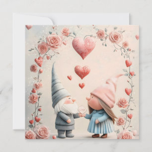 Tarjeta Festiva Amor de Gnomo Caprichoso: Arte Adorable para el Dí