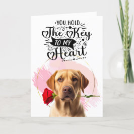 Tarjeta Festiva Amor de Golden Retriever Día de San Valentín perso