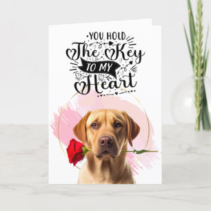 Tarjeta Festiva Amor de Golden Retriever Día de San Valentín perso