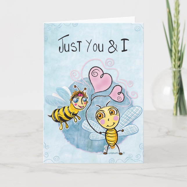 Tarjeta Festiva Amor de la abeja (Anverso)
